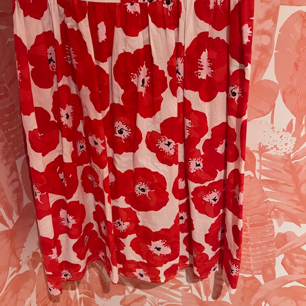 Floral Red and White Dress - Picture 3 of 5
